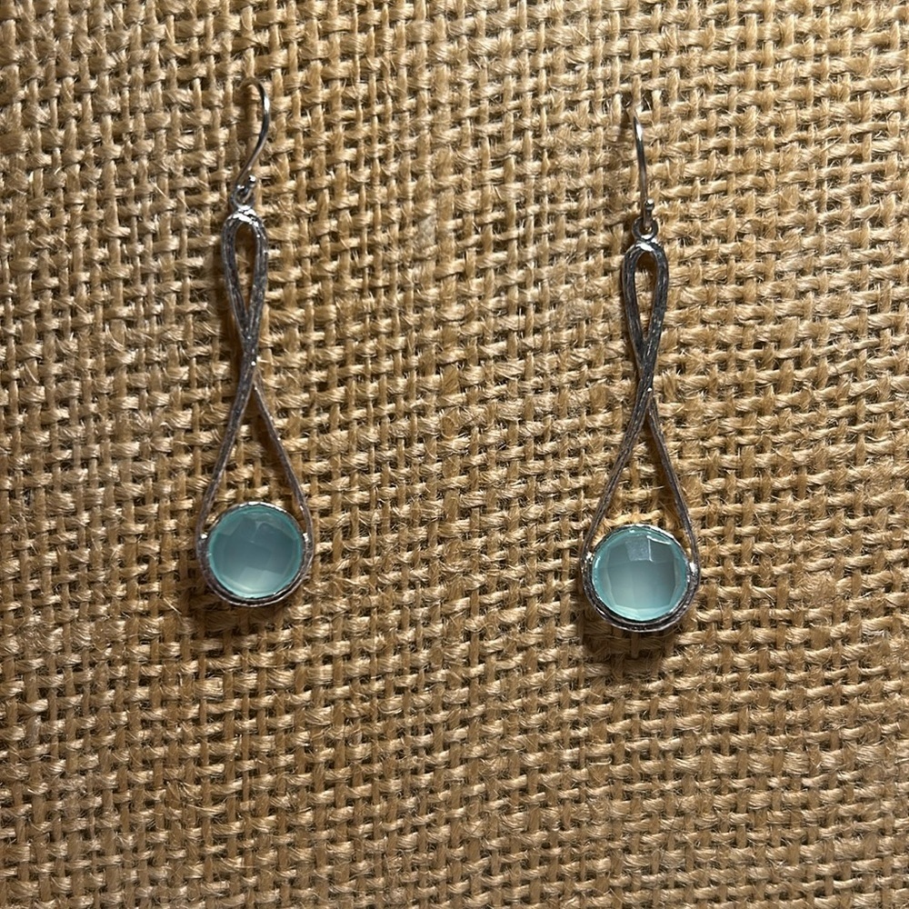 Sterling Blue Larimar Earrings